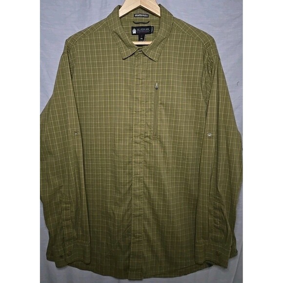 Duluth Untucked Trading Co Alaskan Hardgear, Mens XL Green Plaid Standard Fit - Picture 1 of 8